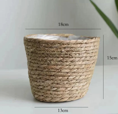 Cesto de Rattan Natural Redondo – Organização com Charme Artesanal