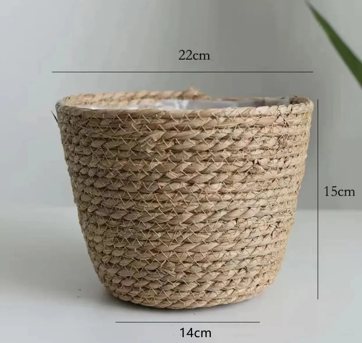 Cesto de Rattan Natural Redondo – Organização com Charme Artesanal